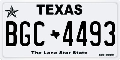 TX license plate BGC4493