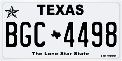 TX license plate BGC4498