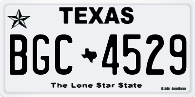 TX license plate BGC4529