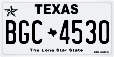 TX license plate BGC4530
