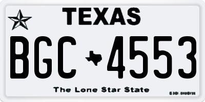 TX license plate BGC4553