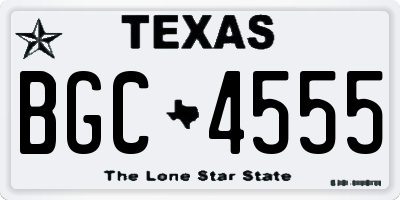 TX license plate BGC4555