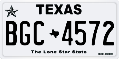 TX license plate BGC4572