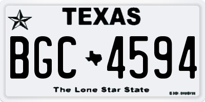 TX license plate BGC4594