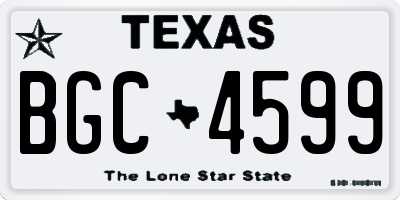 TX license plate BGC4599