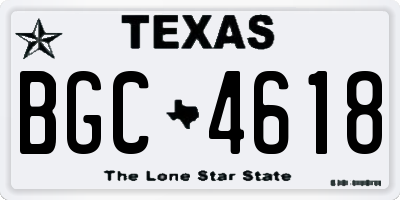 TX license plate BGC4618
