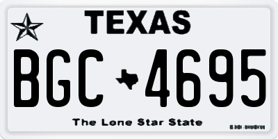 TX license plate BGC4695