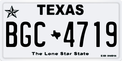 TX license plate BGC4719