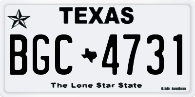TX license plate BGC4731
