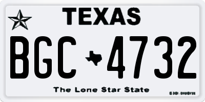 TX license plate BGC4732