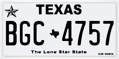 TX license plate BGC4757