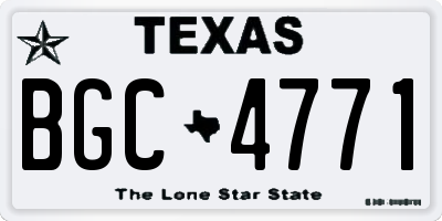 TX license plate BGC4771