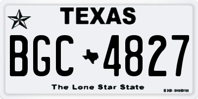TX license plate BGC4827