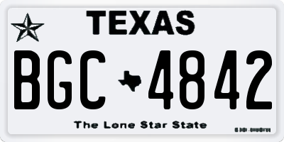 TX license plate BGC4842