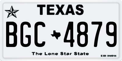 TX license plate BGC4879
