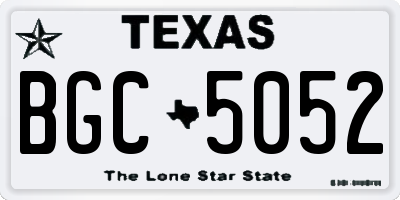 TX license plate BGC5052