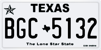 TX license plate BGC5132