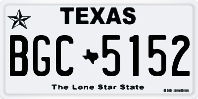 TX license plate BGC5152