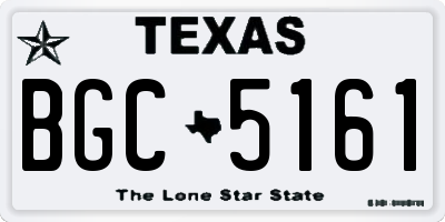 TX license plate BGC5161