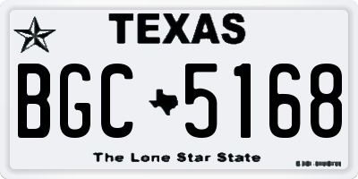 TX license plate BGC5168