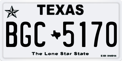 TX license plate BGC5170