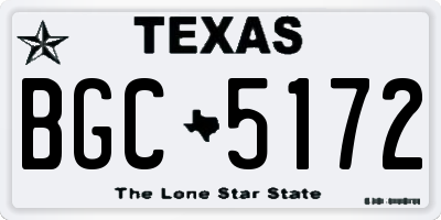 TX license plate BGC5172