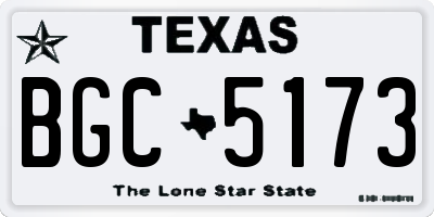 TX license plate BGC5173