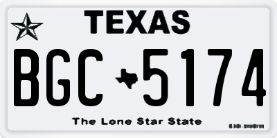 TX license plate BGC5174