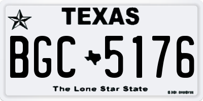 TX license plate BGC5176