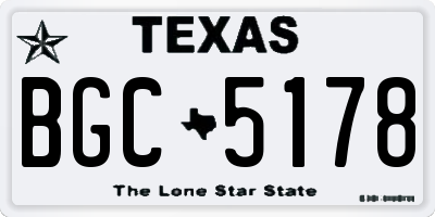 TX license plate BGC5178
