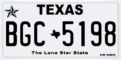 TX license plate BGC5198