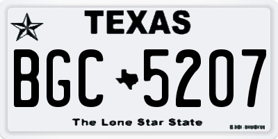 TX license plate BGC5207