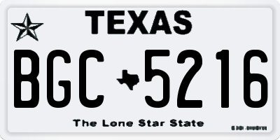 TX license plate BGC5216