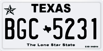 TX license plate BGC5231