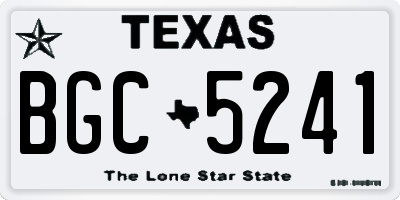 TX license plate BGC5241