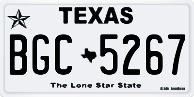 TX license plate BGC5267