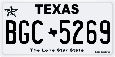 TX license plate BGC5269
