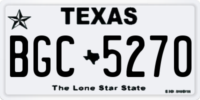 TX license plate BGC5270