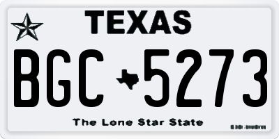 TX license plate BGC5273