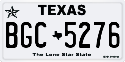 TX license plate BGC5276