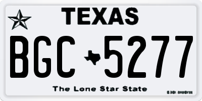 TX license plate BGC5277