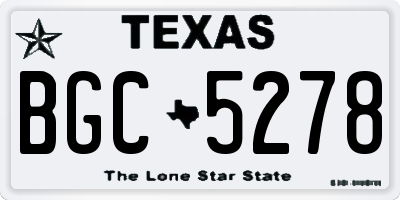 TX license plate BGC5278