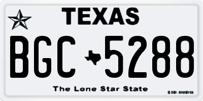 TX license plate BGC5288