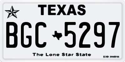 TX license plate BGC5297