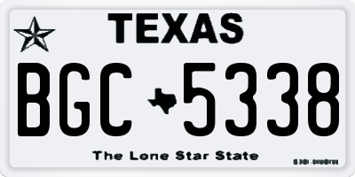 TX license plate BGC5338