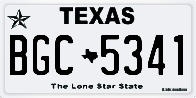 TX license plate BGC5341