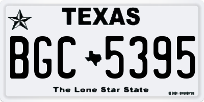 TX license plate BGC5395