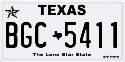 TX license plate BGC5411