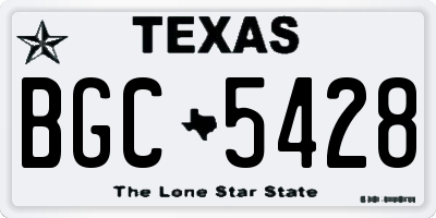 TX license plate BGC5428