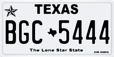 TX license plate BGC5444